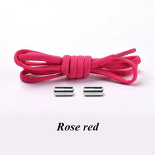 Load image into Gallery viewer, 1Pair No tie Shoelaces Round Elastic Shoe Laces For Kids and Adult Sneakers Shoelace Quick Lazy Laces 19 Color Shoestrings