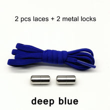 Load image into Gallery viewer, Elastic No Tie Shoelaces Semicircle Shoe Laces For Kids and Adult Sneakers Shoelace Quick Lazy Metal Lock Laces Shoe Strings