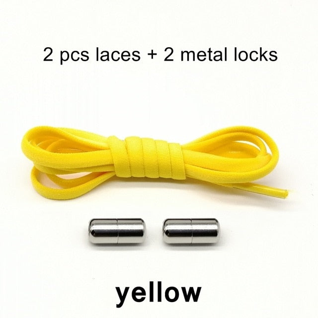 Elastic No Tie Shoelaces Semicircle Shoe Laces for Kids and Adult Sneakers Shoelace Quick Lazy Metal Lock Strings Rope Round,Temu