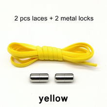 Load image into Gallery viewer, Elastic No Tie Shoelaces Semicircle Shoe Laces For Kids and Adult Sneakers Shoelace Quick Lazy Metal Lock Laces Shoe Strings